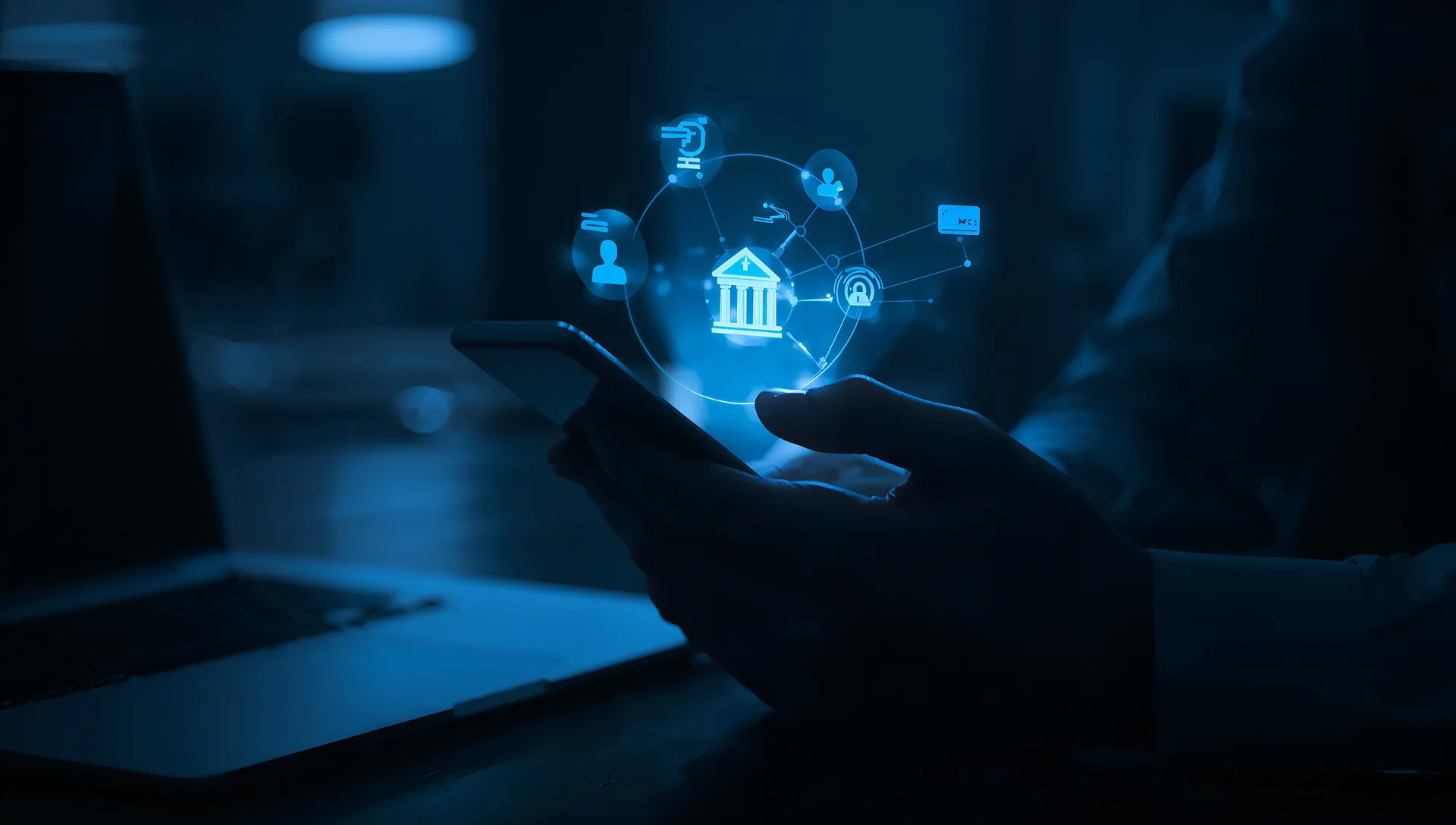 Banking app hologram