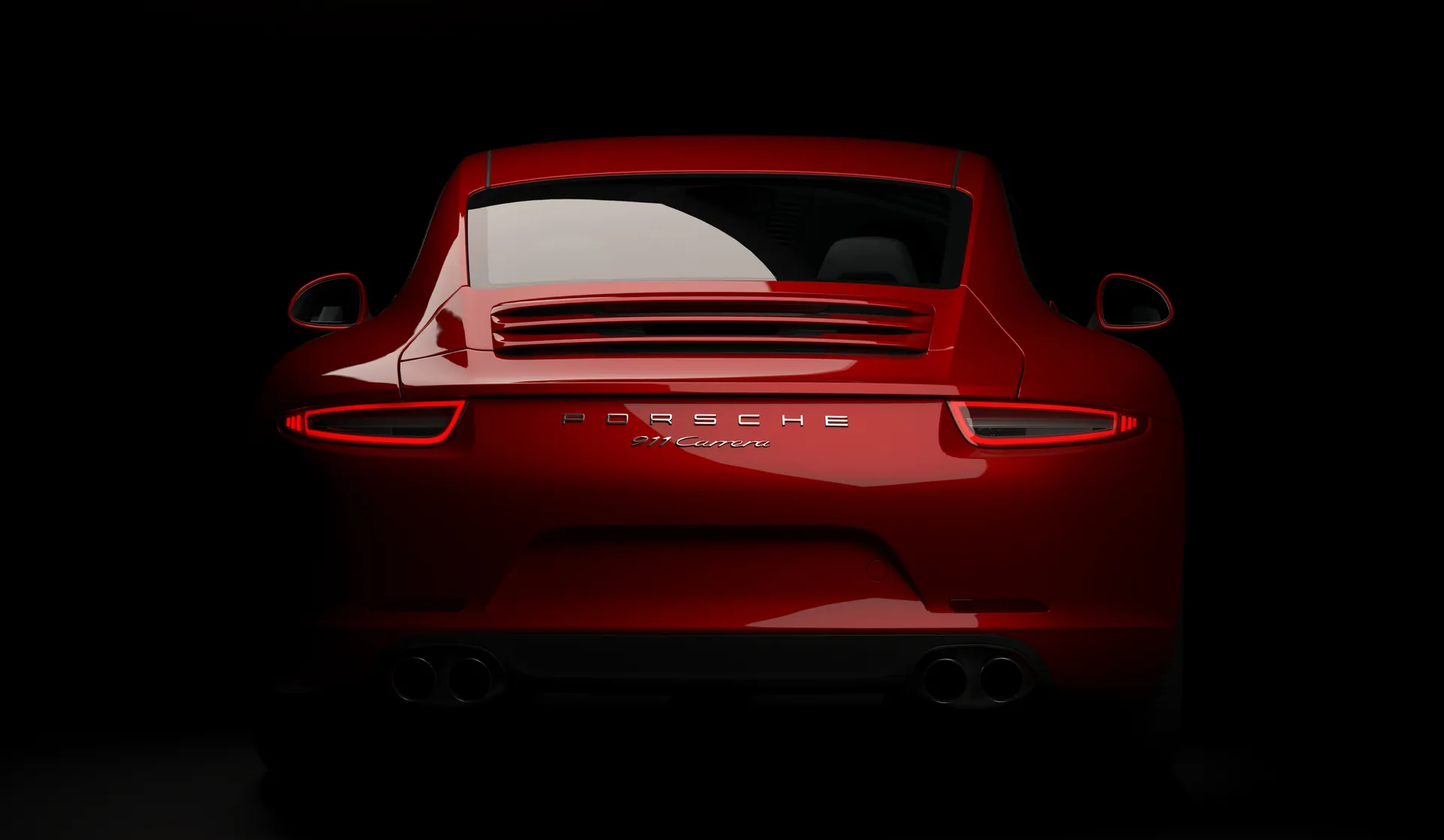 Porsche 911 Carrera red rear view