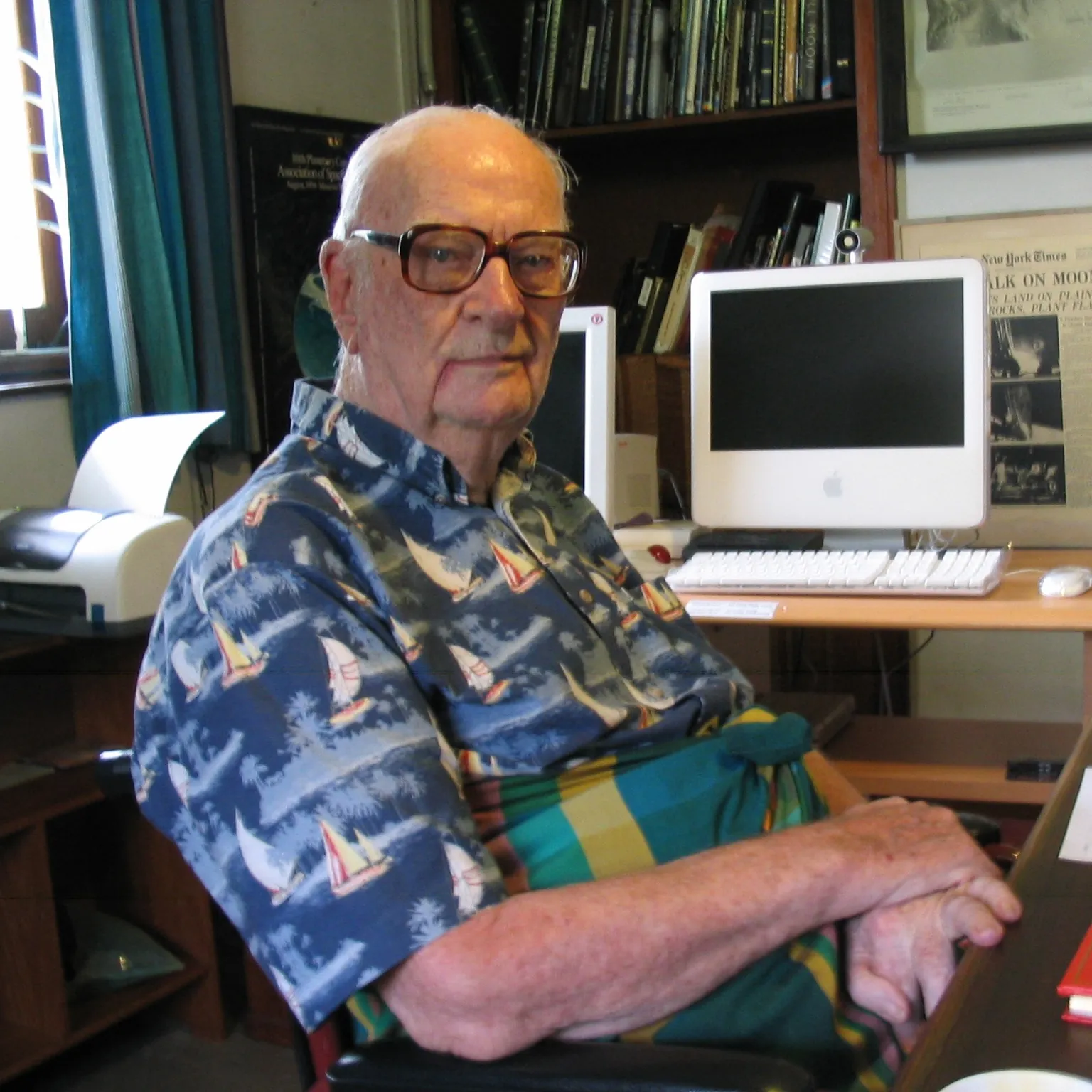 Arthur C. Clarke, science fiction writer and futurist