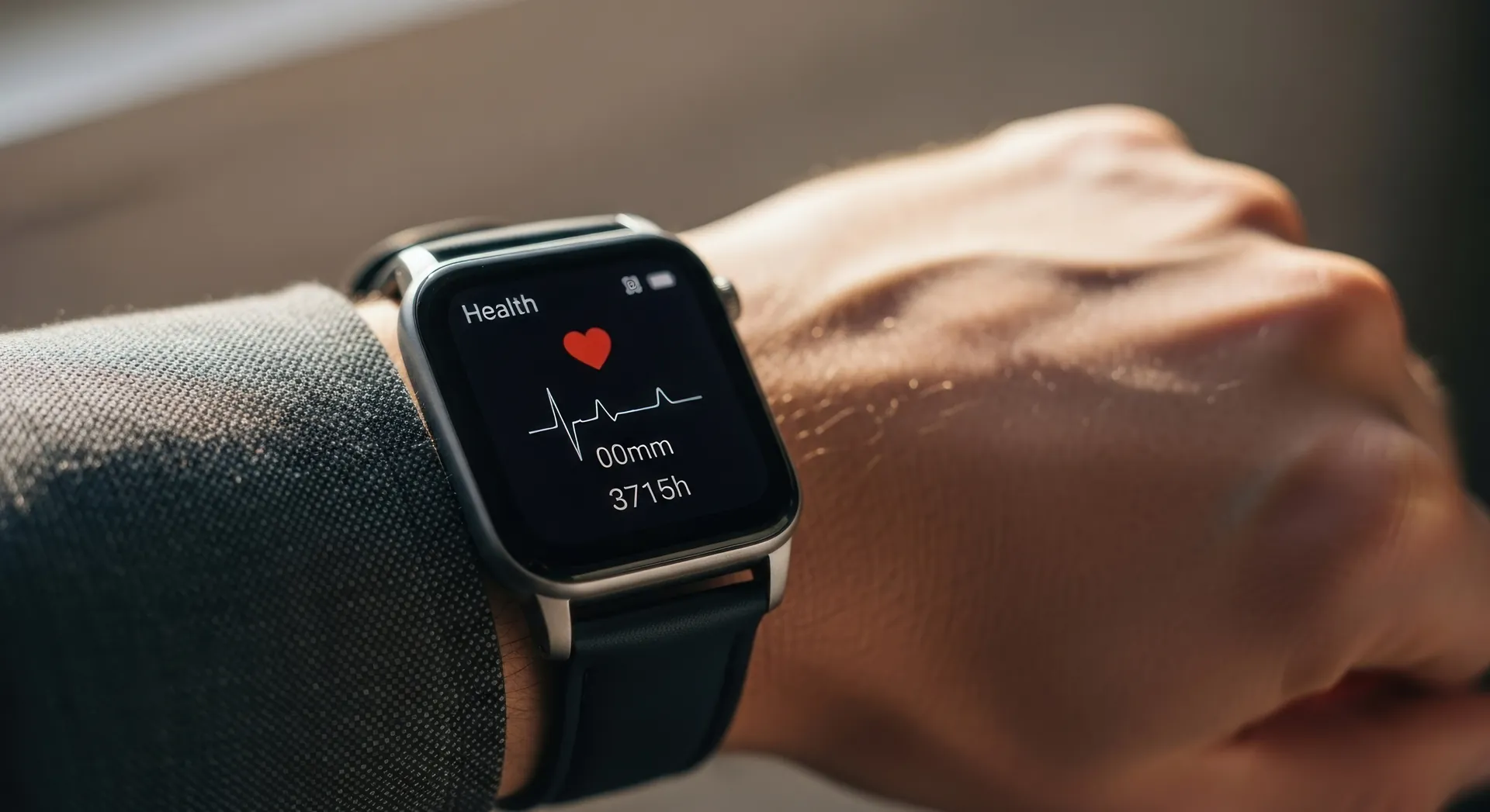Apple Watch showing health monitoring data